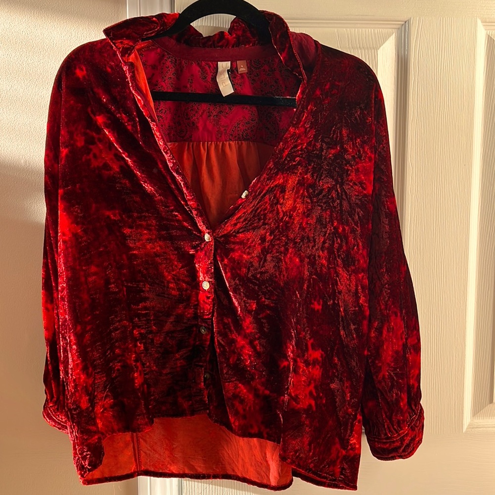 PILCRO velvet blouse